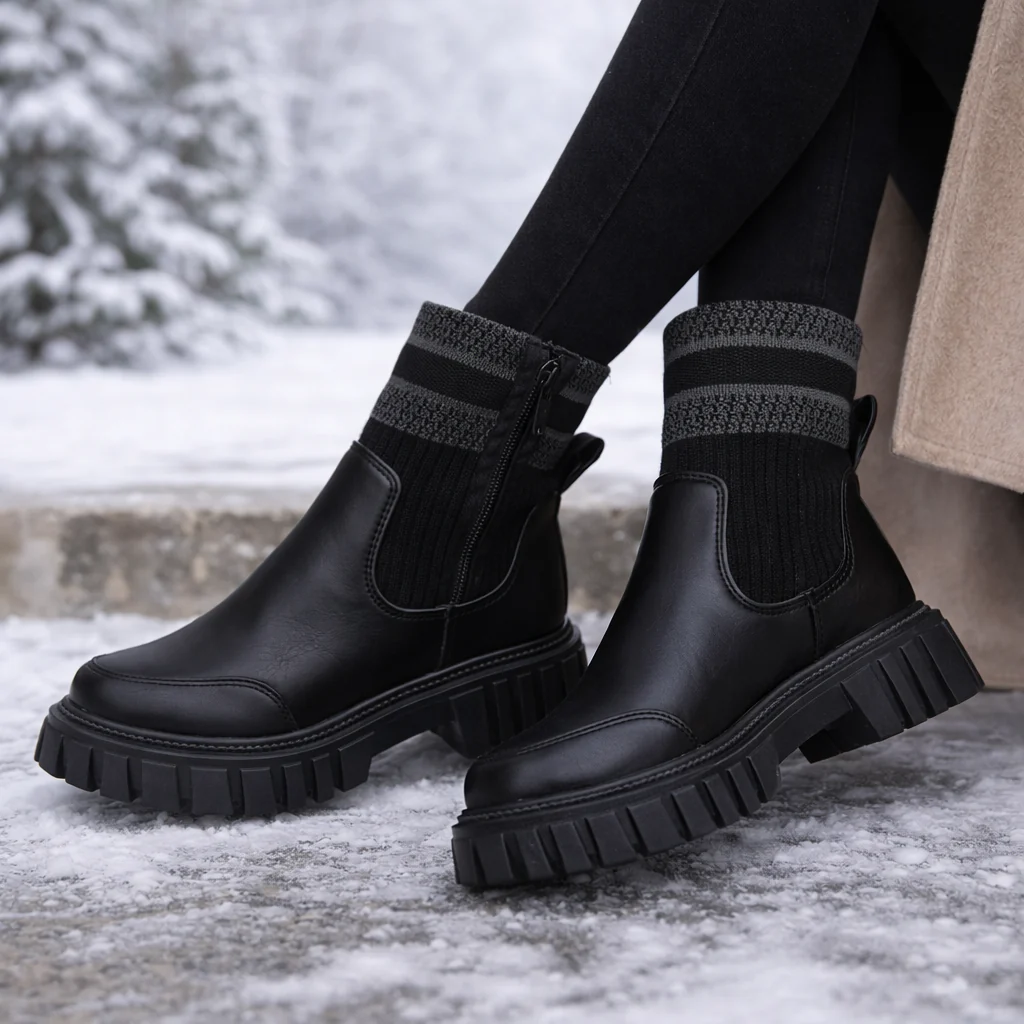 Lauren – Bottes à semelle épaisse et fermeture éclair latérale - Image 4