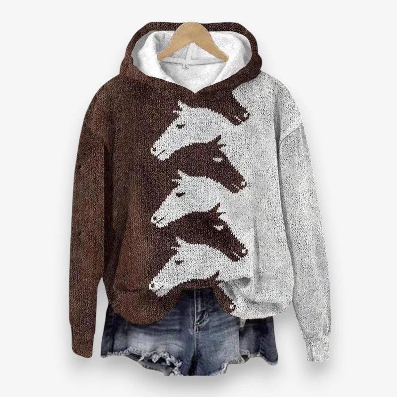 Ziva – Veste ample à manches longues en fausse fourrure avec col rond - Image 5