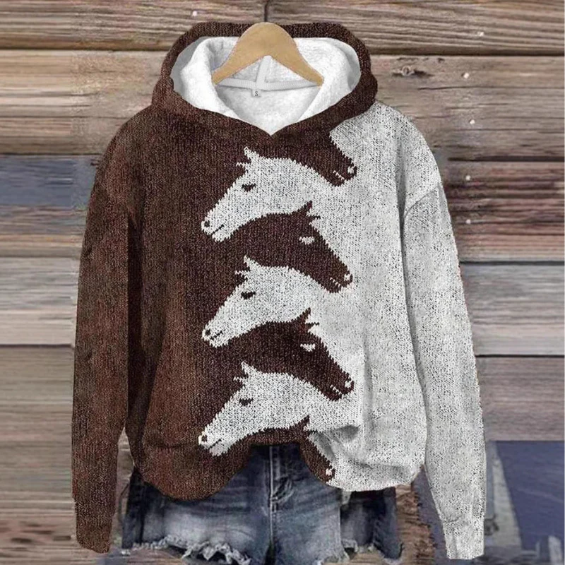 Ziva – Veste ample à manches longues en fausse fourrure avec col rond - Image 6