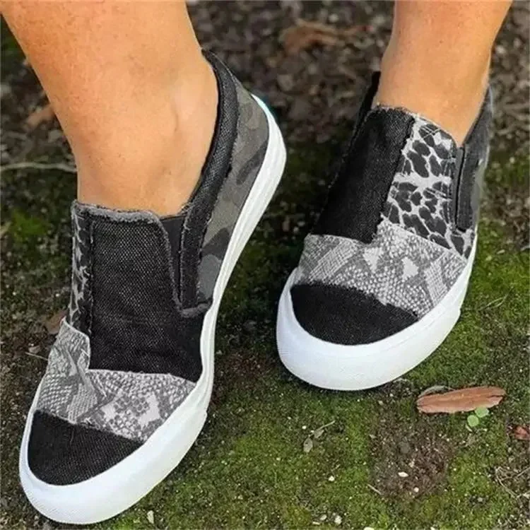 Layla – Baskets tendance à enfiler avec imprimé léopard et design élégant - Image 2