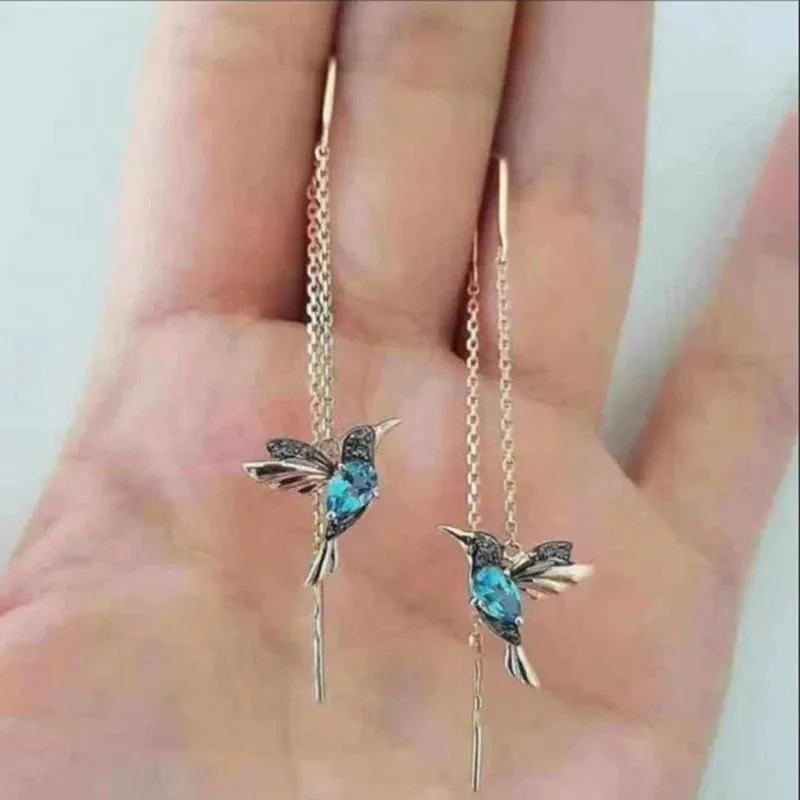 Boucles d’oreilles pendantes Leah colibri