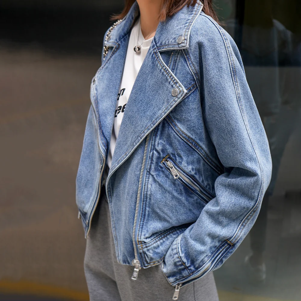 Veste en jean délavé vintage femme - Image 2