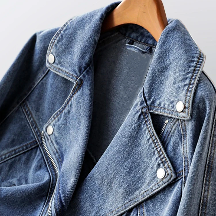 Veste en jean délavé vintage femme - Image 3