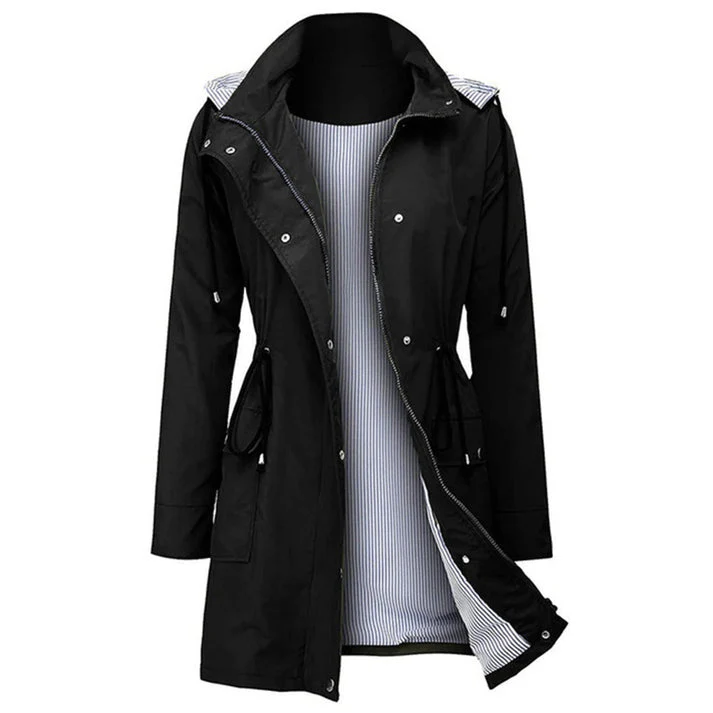 Manteau à capuche élégant à manches longues