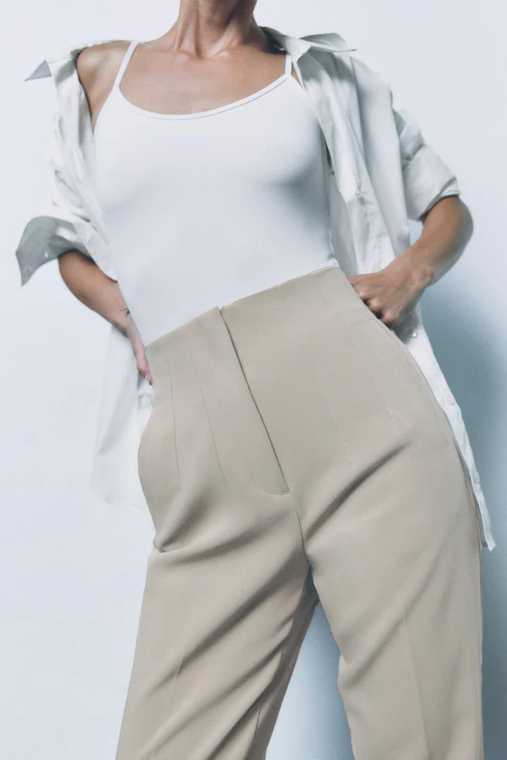 Pantalon femme Lena jambe large taille haute - Image 10