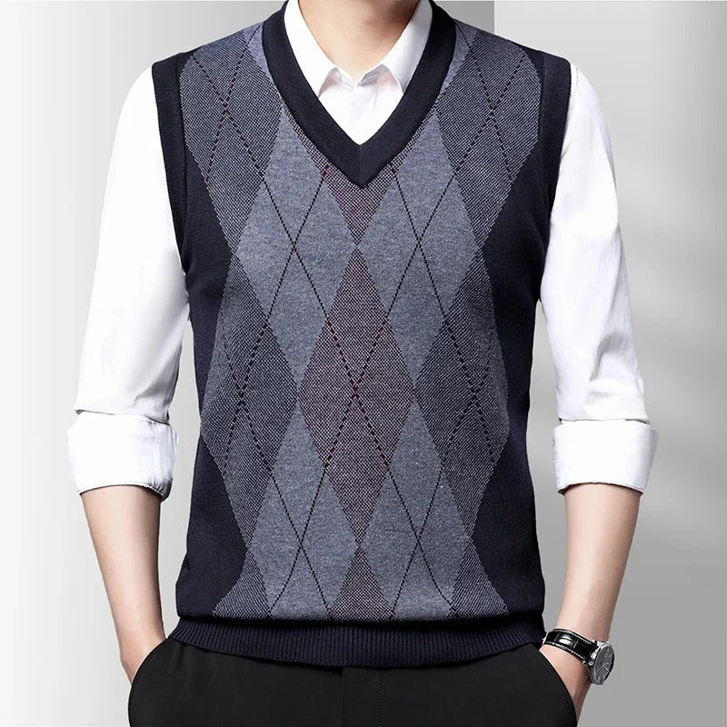 Gilet pull sans manches col V - Image 2