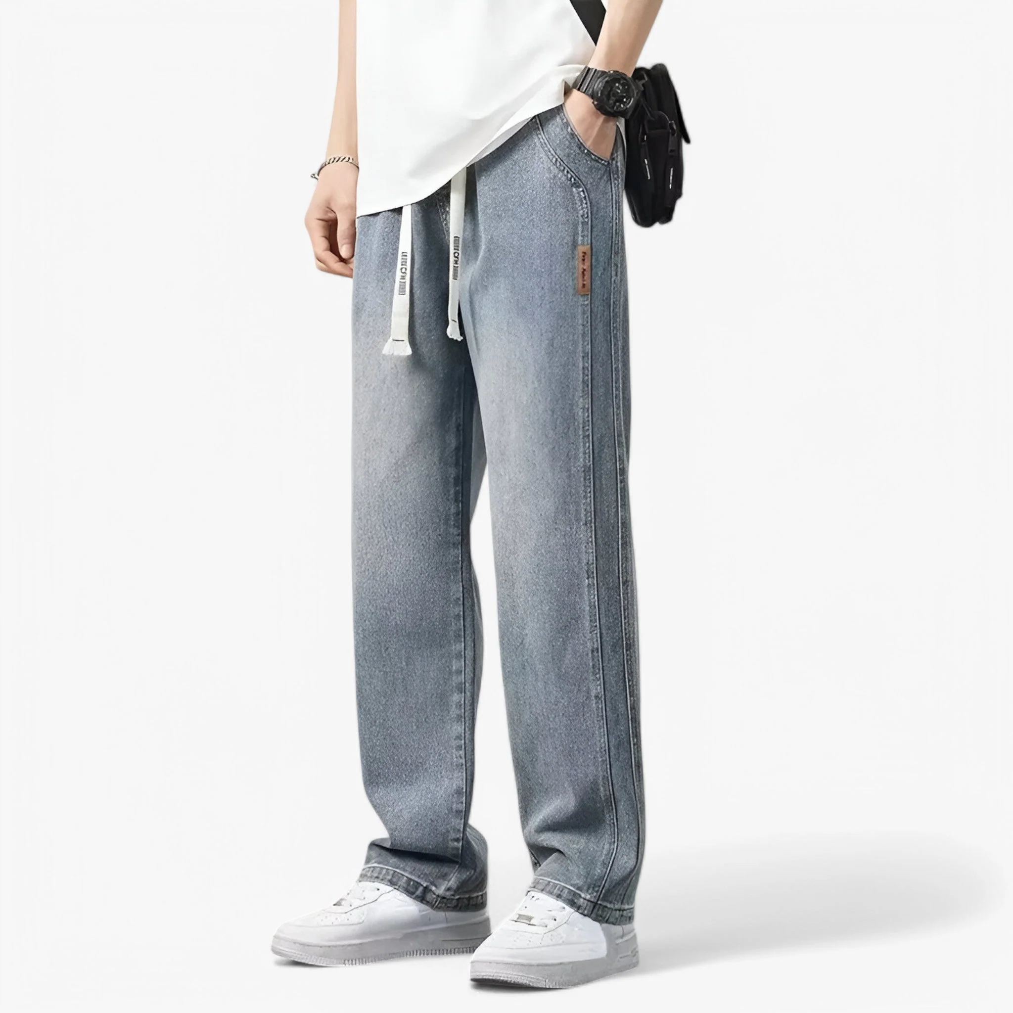Pantalon large Leo poches latérales coupe décontractée
