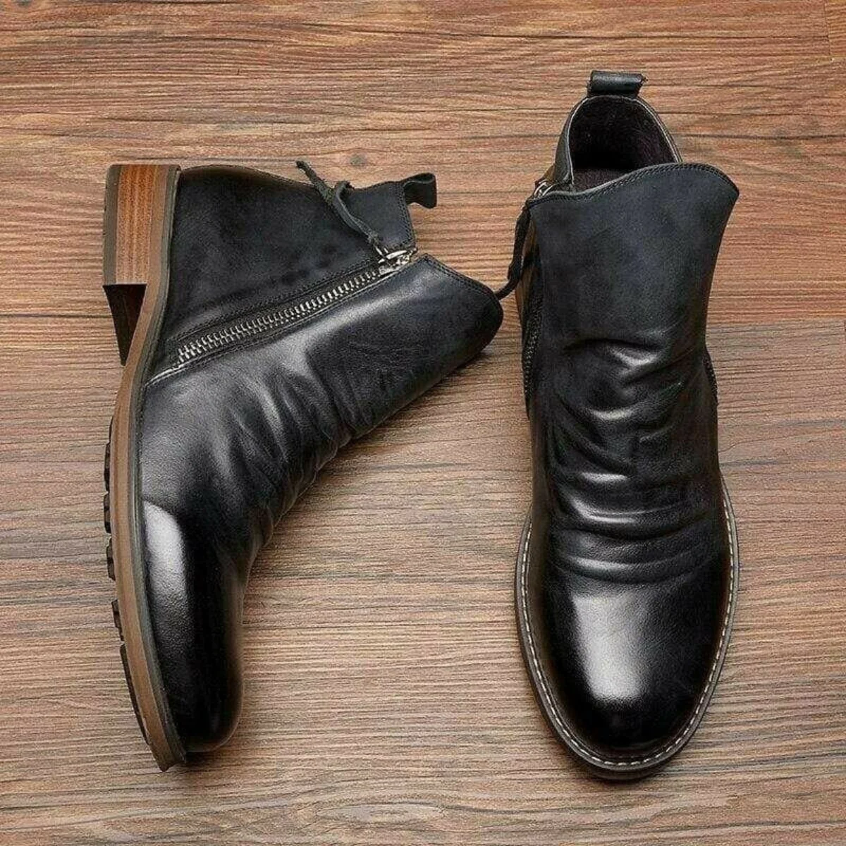 Bottes homme décontractées zip latéral - Image 10