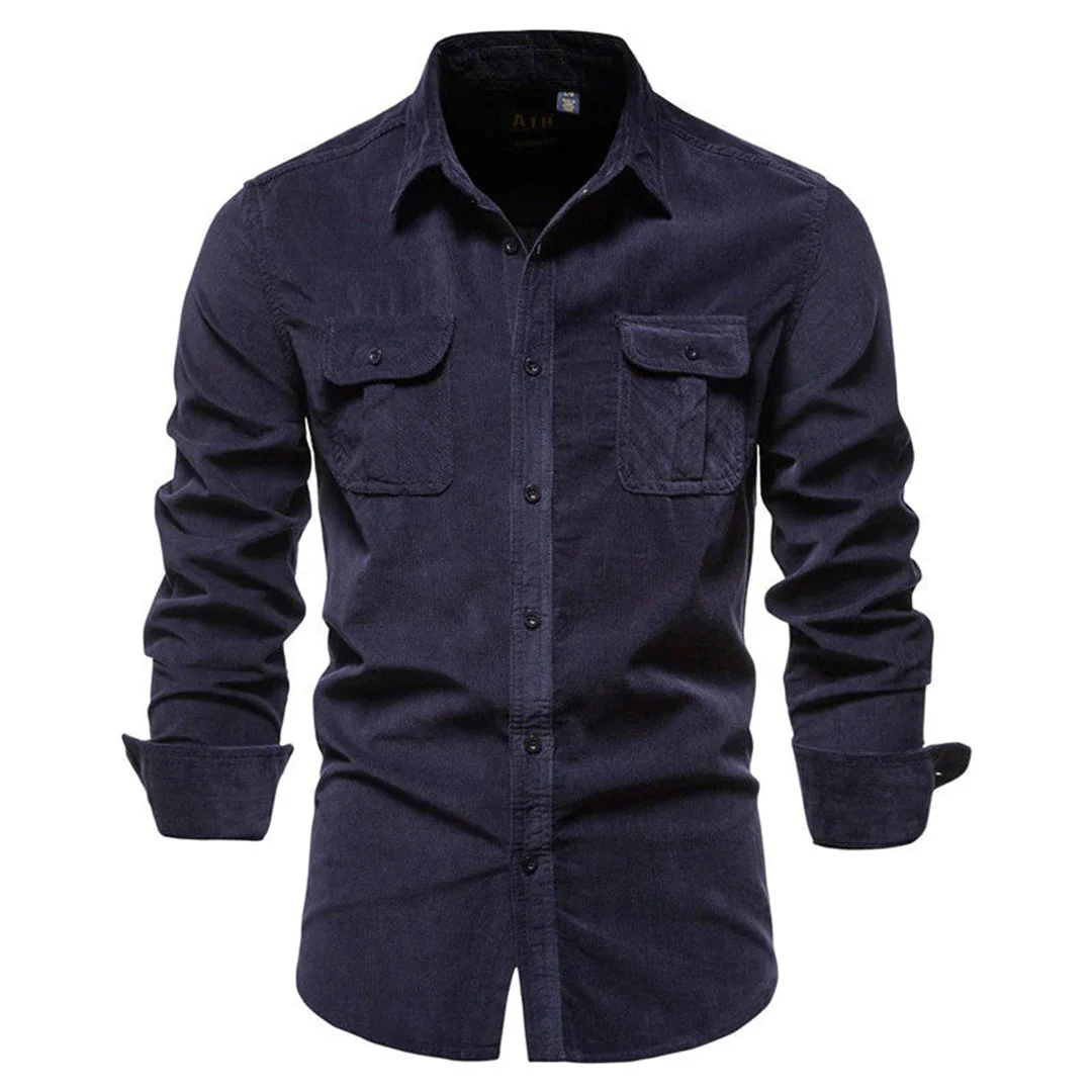 Chemise Liam classique manches longues poches avant boutons - Image 3