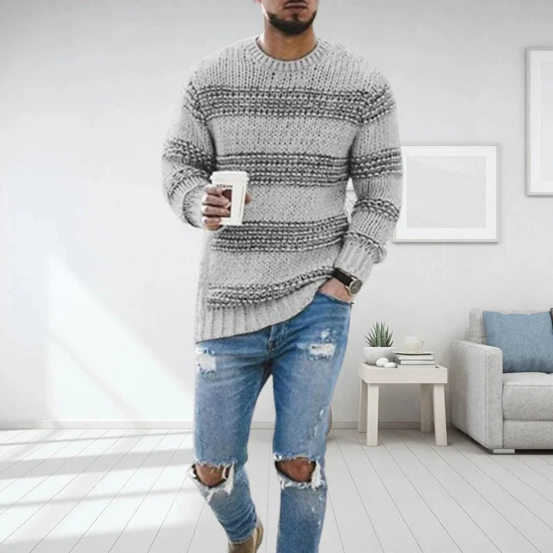 Pull homme manches longues col rond - Image 2