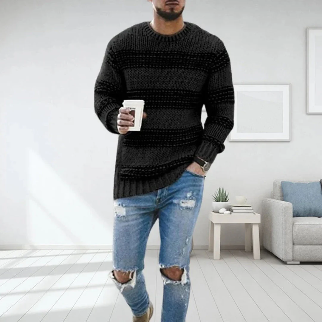 Pull homme manches longues col rond - Image 3
