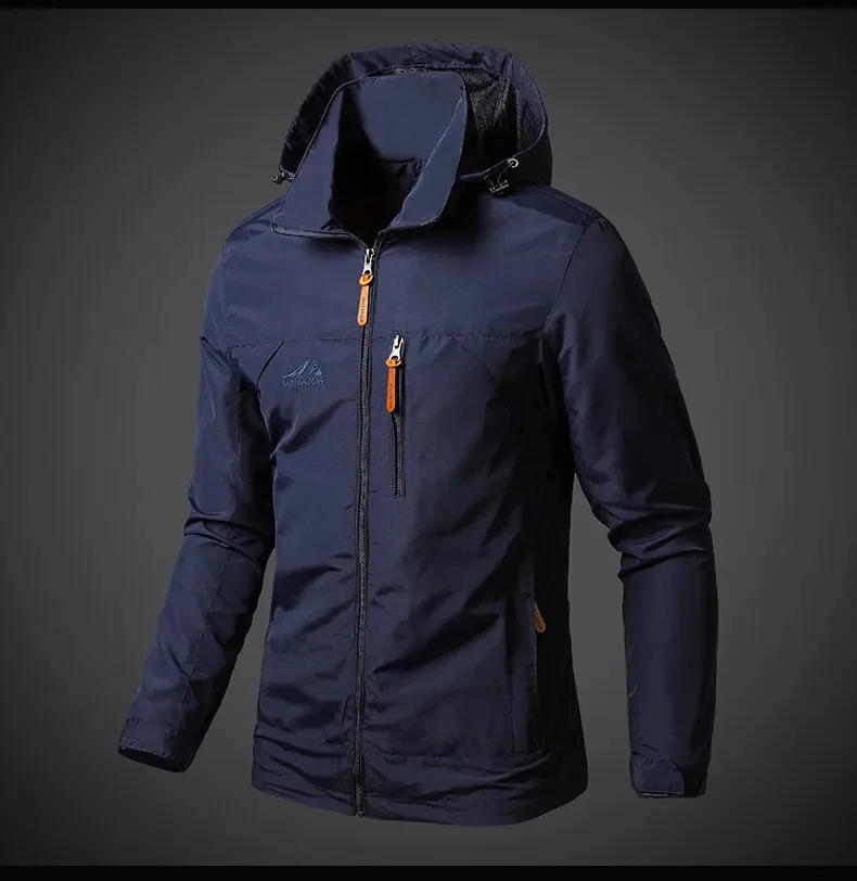 Veste imperméable moderne à manches longues avec capuche - Image 4