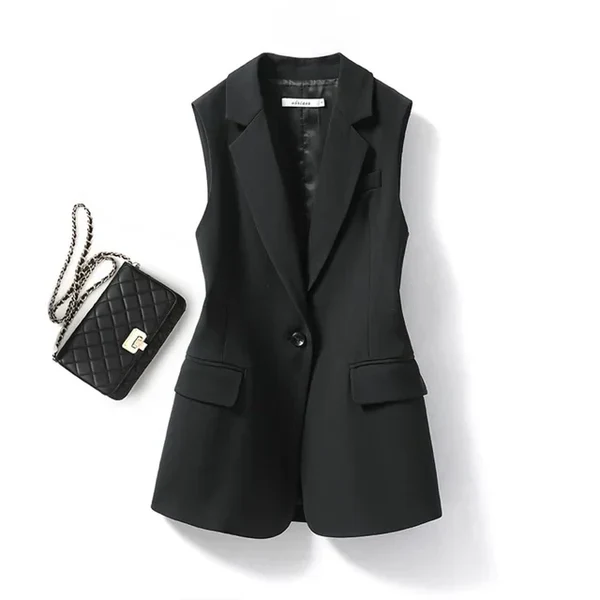 Gilet sans manches femme boutonné élégant - Image 2