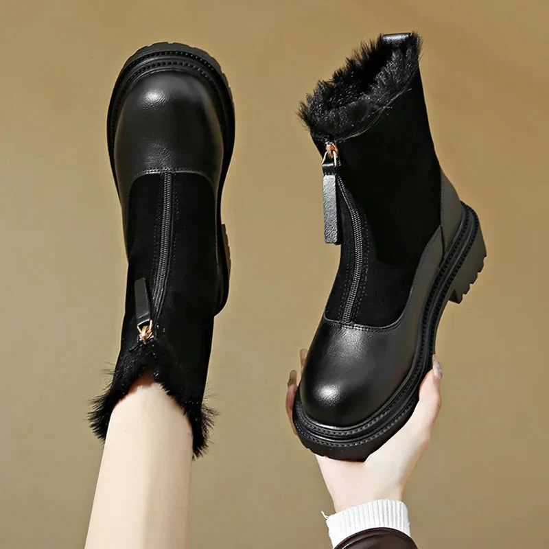 Lillian – Bottines à fermeture éclair sur le devant avec semelle antidérapante - Image 3