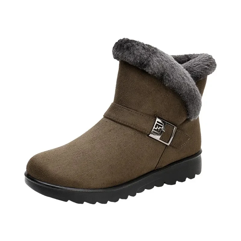 Bottes d'hiver pour femmes avec détail de ceinture, confort et style - Image 9