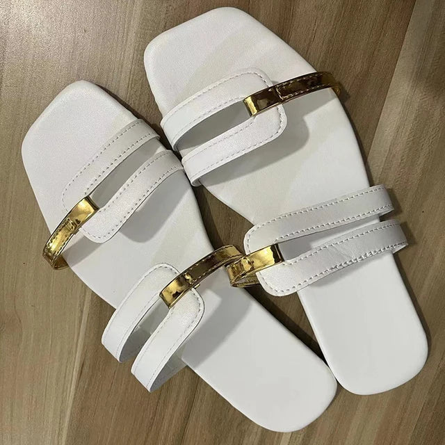 Chaussons femme plats bout ouvert - Image 6