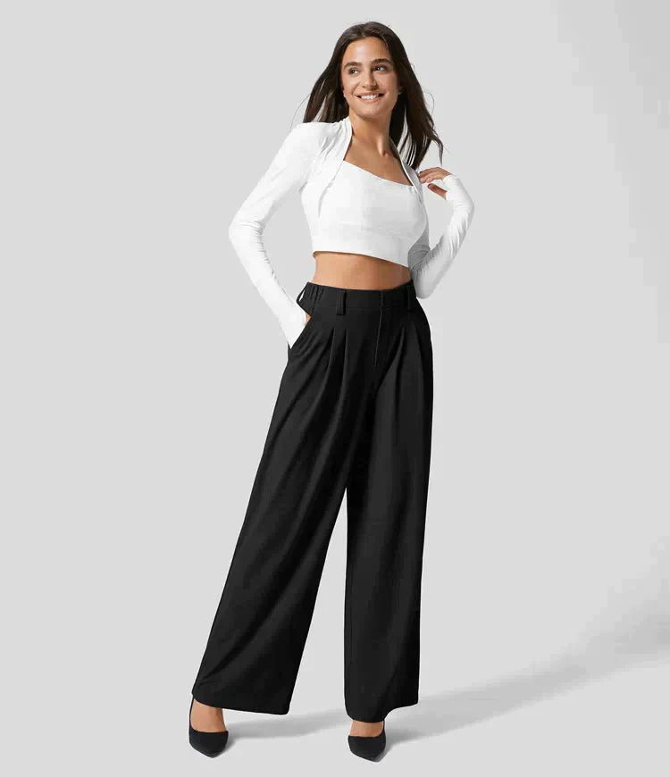 Lily - Pantalon taille haute élégant coupe ajustée - Image 2