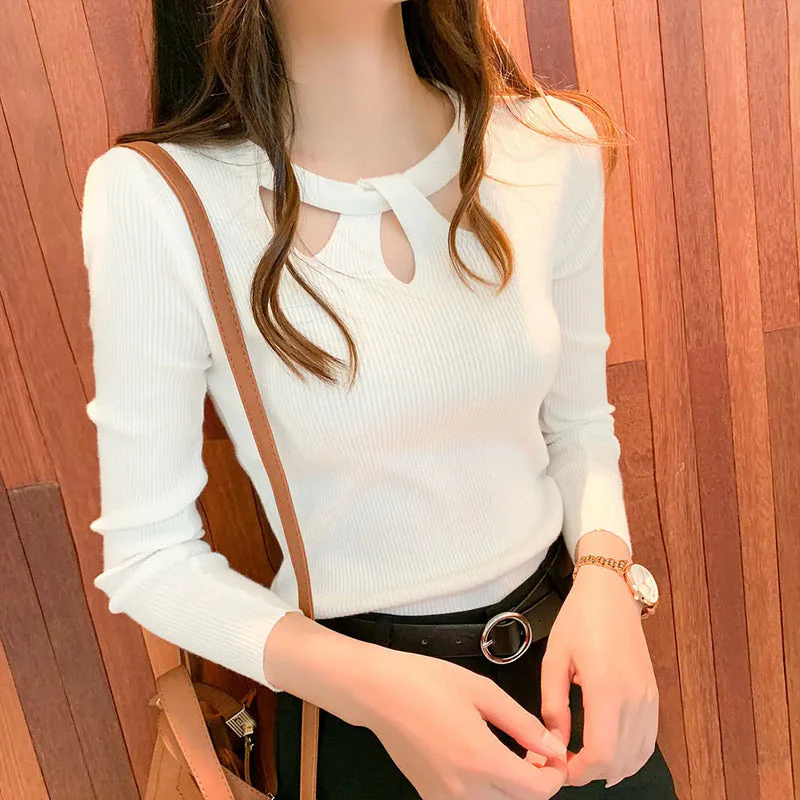 Lina Pull femme col rond manches longues - Image 10