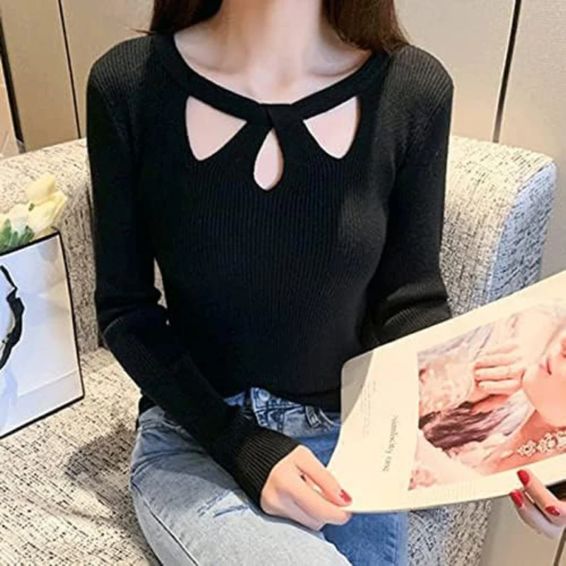 Lina Pull femme col rond manches longues - Image 9