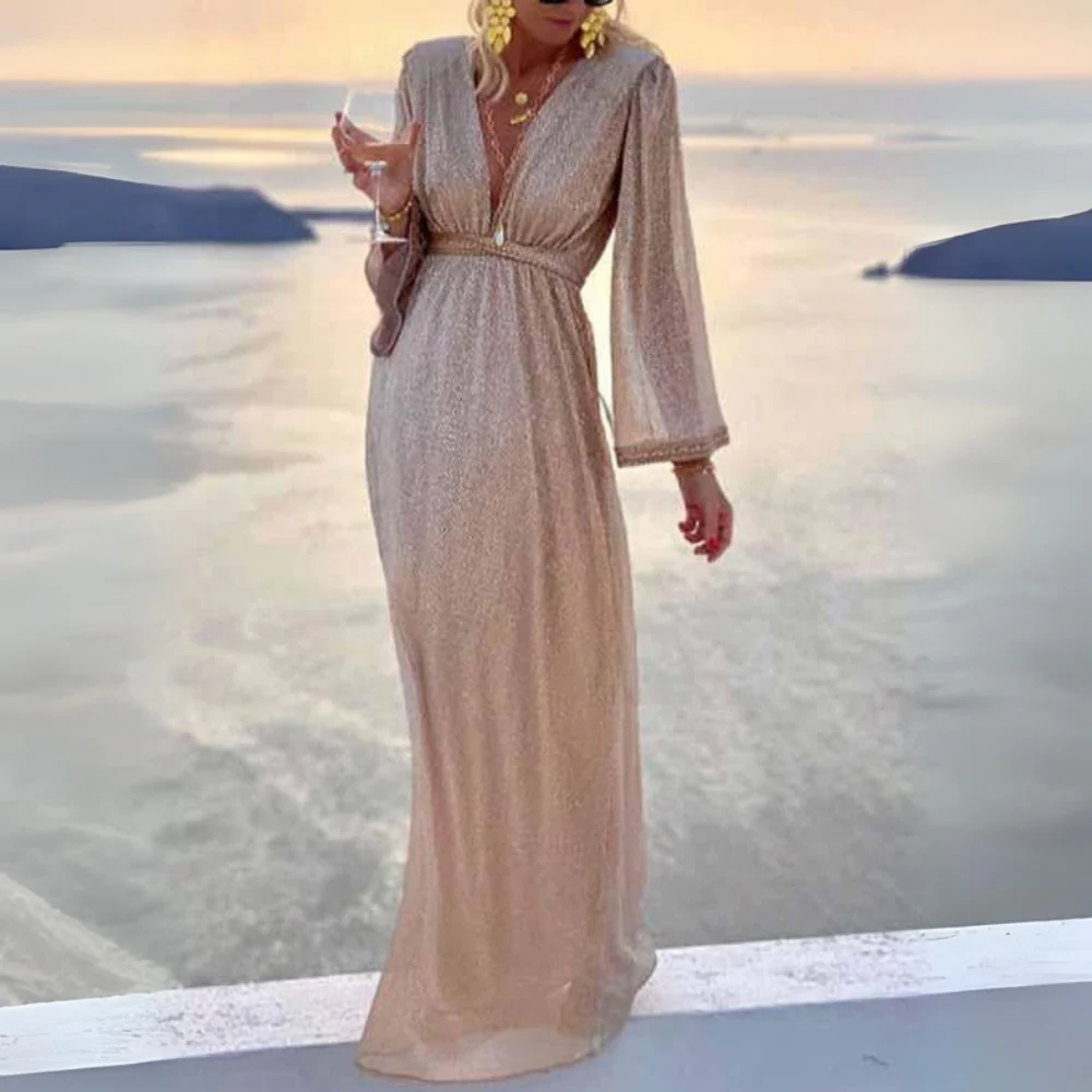 Robe femme en polyester fluide - Image 2