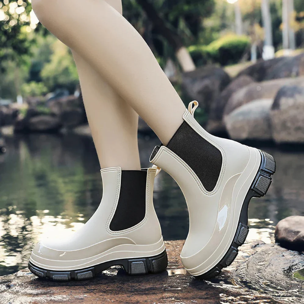 Liora – Bottes design en maille avec semelle épaisse antidérapante et bout rond - Image 4