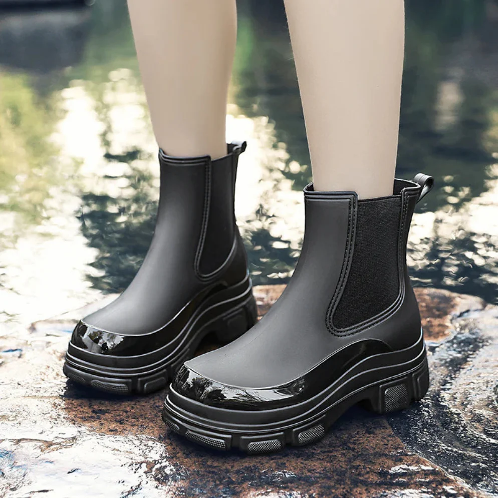 Liora – Bottes design en maille avec semelle épaisse antidérapante et bout rond - Image 5