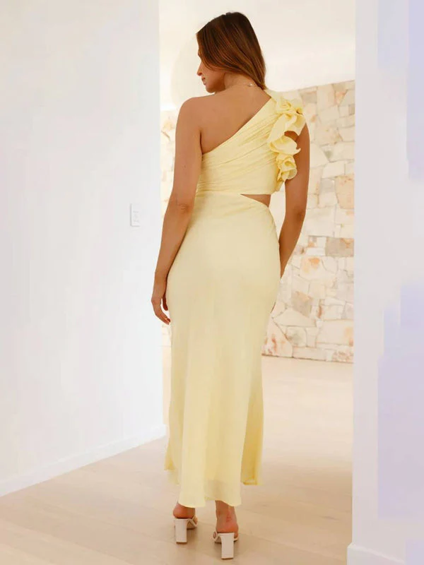 Robe longue Liora une épaule avec découpes - Image 20