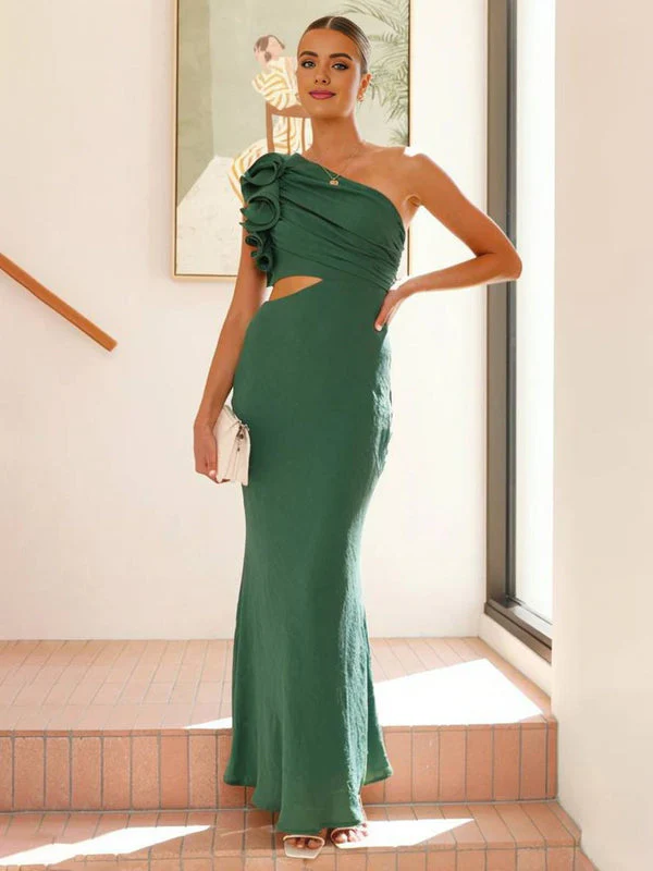 Robe longue Liora une épaule avec découpes - Image 4