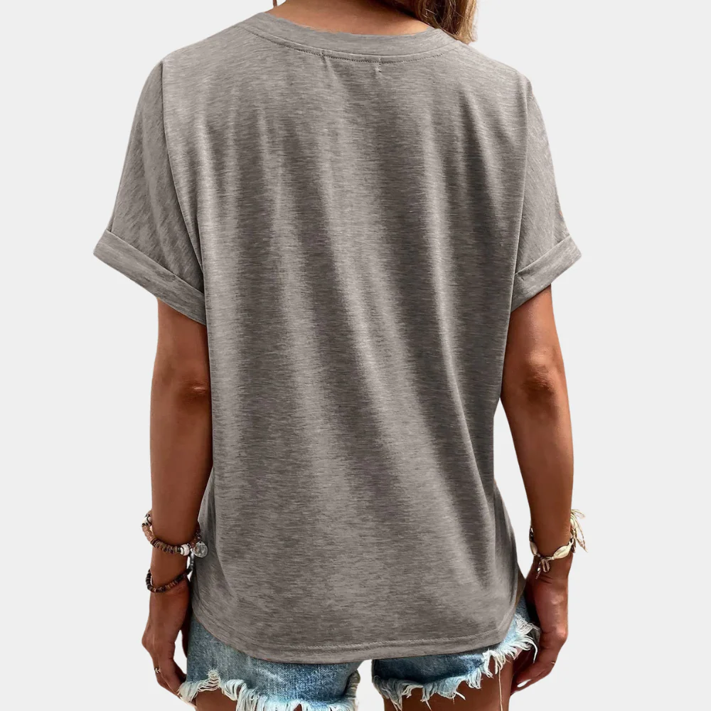 T-shirt oversize femme Liora col V - Image 7