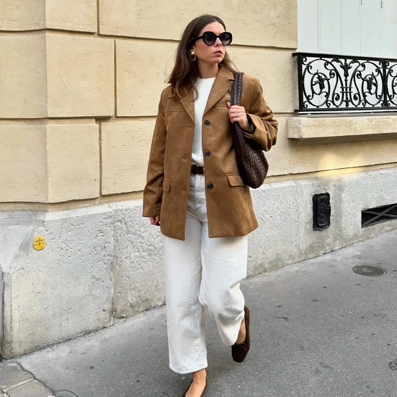 Liriel – Blazer boutonné à manches longues et poches avant - Image 3
