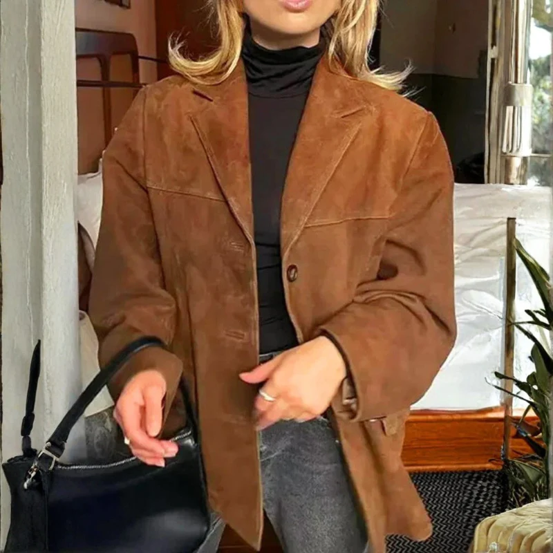 Liriel – Blazer boutonné à manches longues et poches avant - Image 5