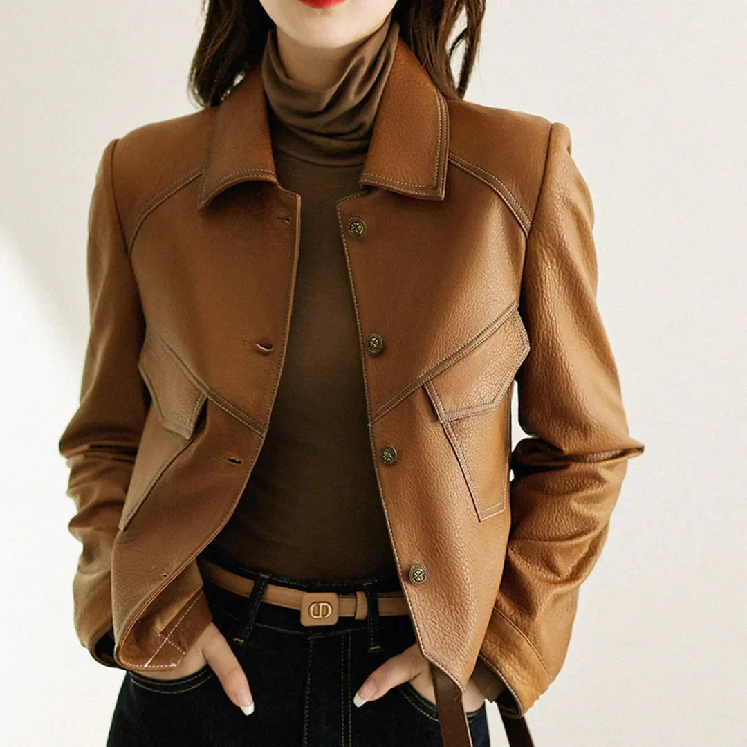 Liriel – Veste boutonnée à manches longues avec poches - Image 3