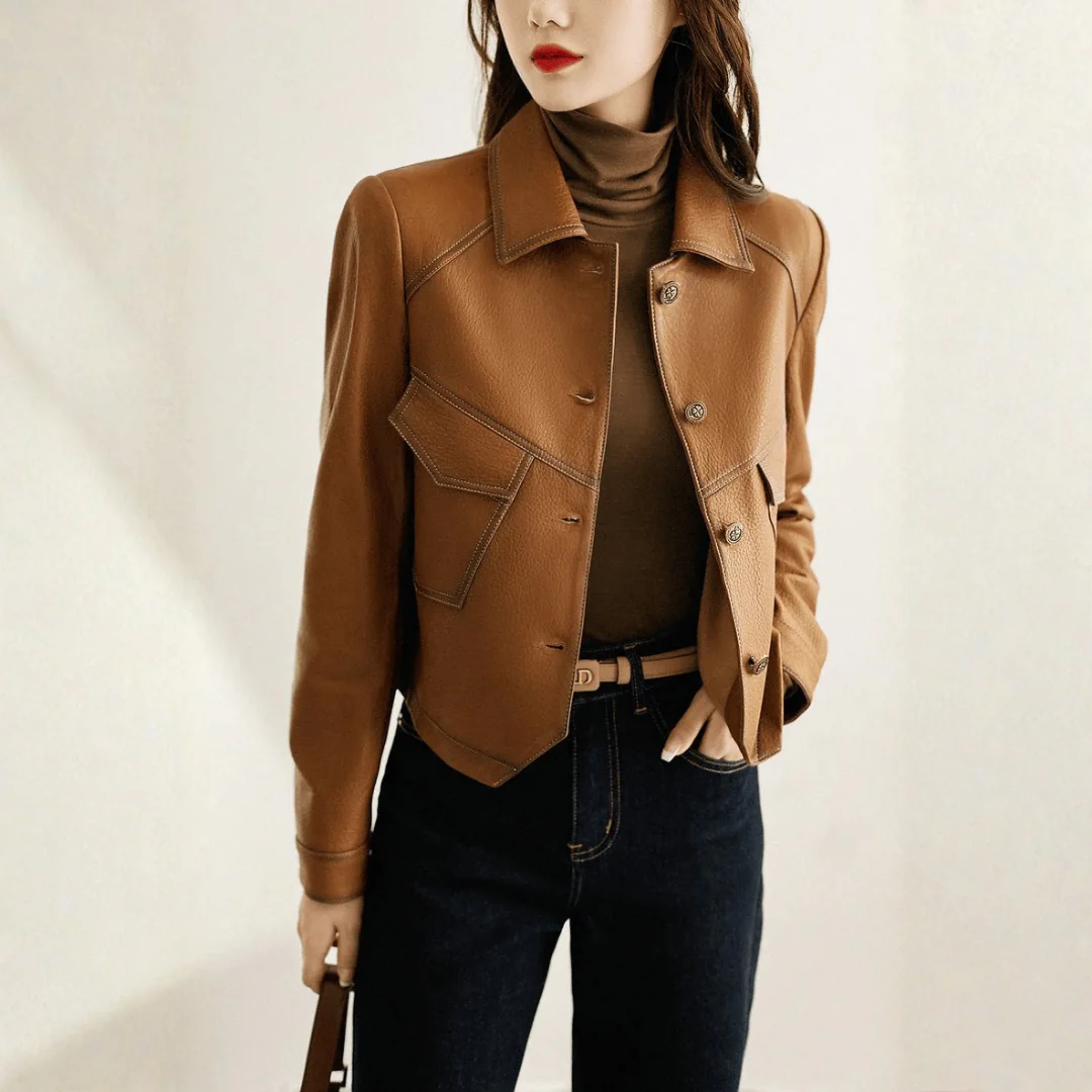 Liriel – Veste boutonnée à manches longues avec poches - Image 5