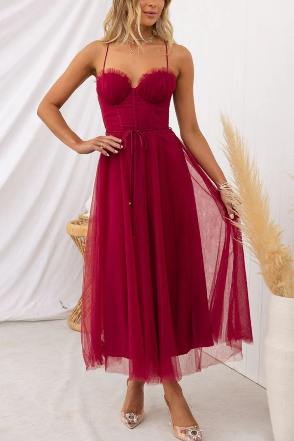 Livia - Robe longue dos nu à lacets - Image 3
