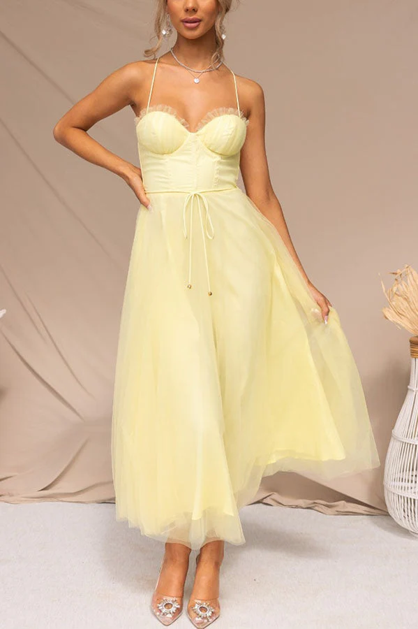 Livia - Robe longue dos nu à lacets - Image 5