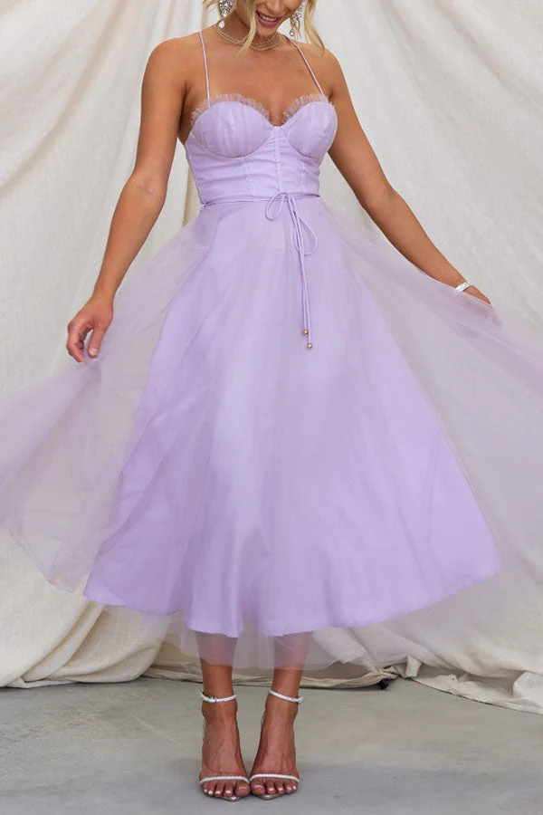 Livia - Robe longue dos nu à lacets - Image 7