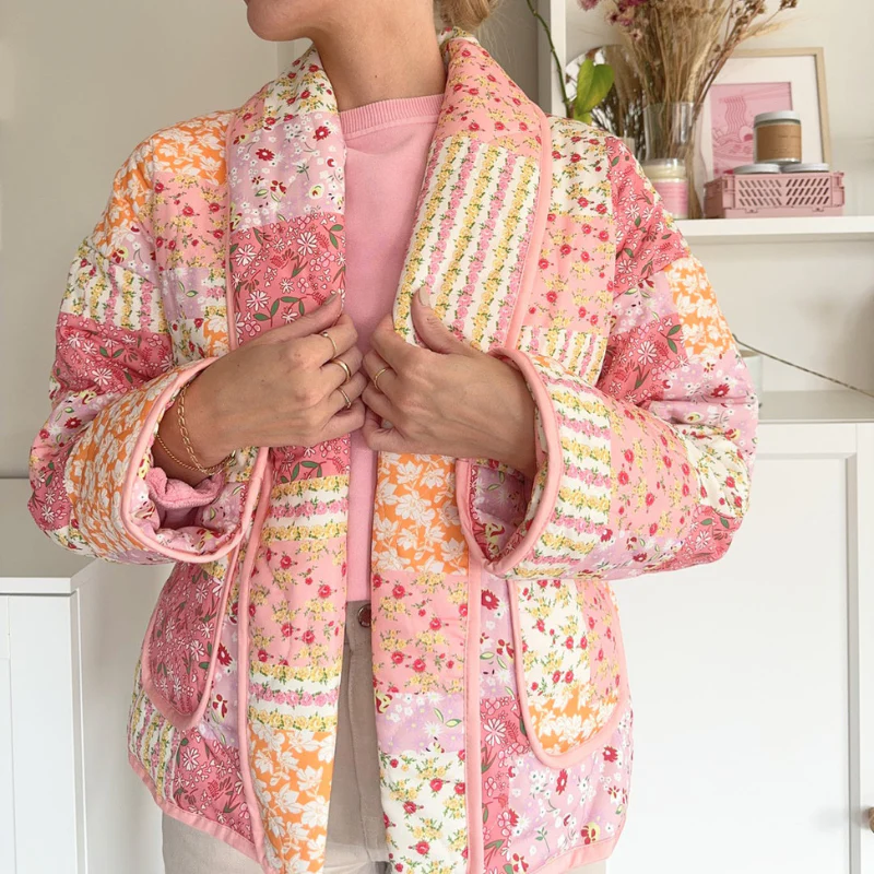 Liyana – Veste imprimée à manches longues et poches latérales - Image 2
