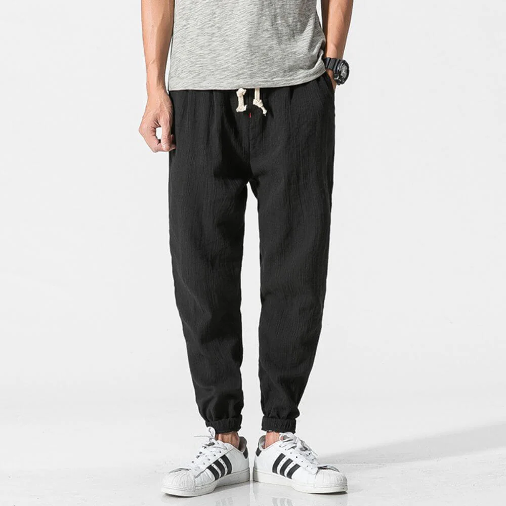 Pantalon de Jogging à Ajustement Sécurisé avec Cordon de Serrage