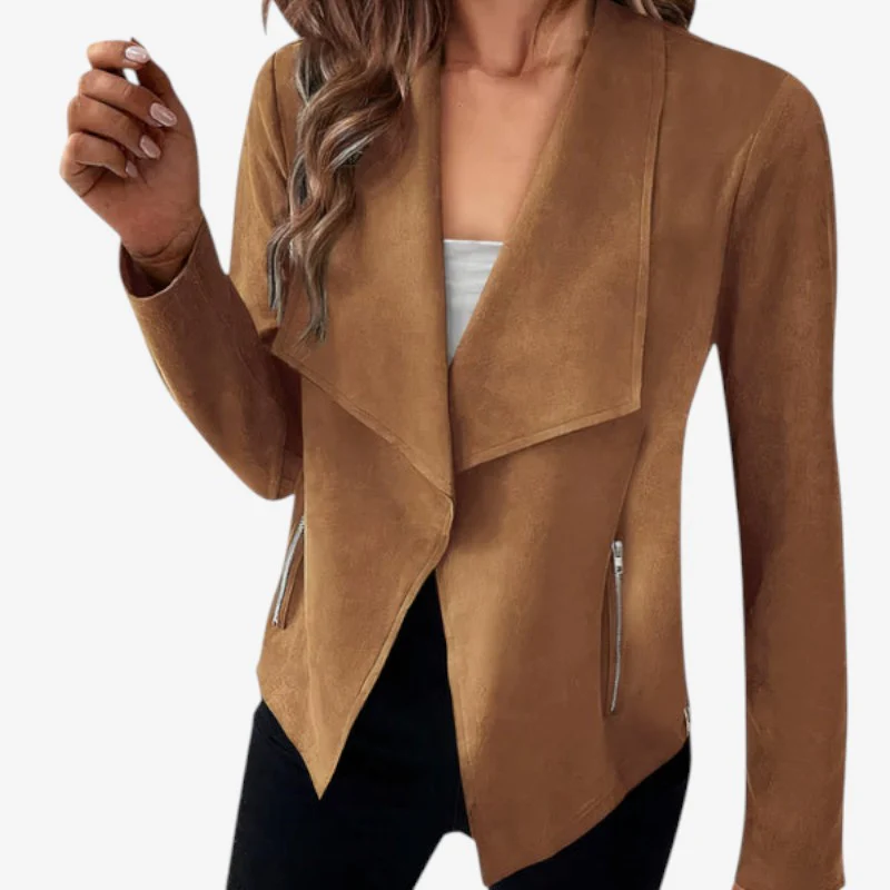 Blazer femme col à revers manches longues