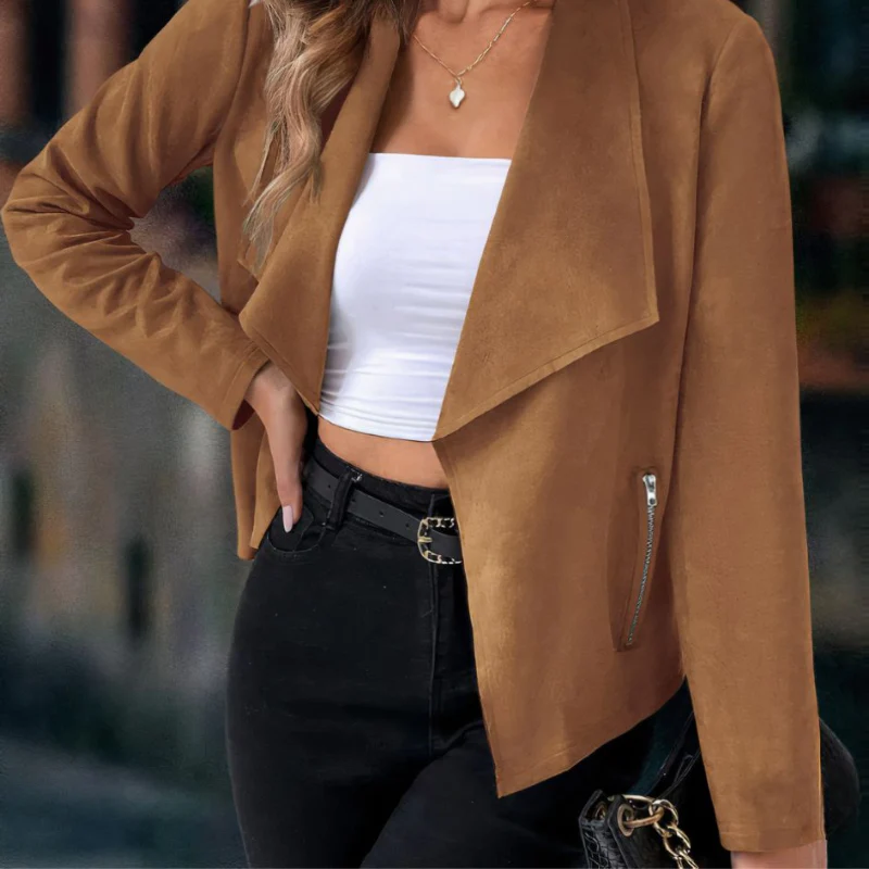 Blazer femme col à revers manches longues - Image 9