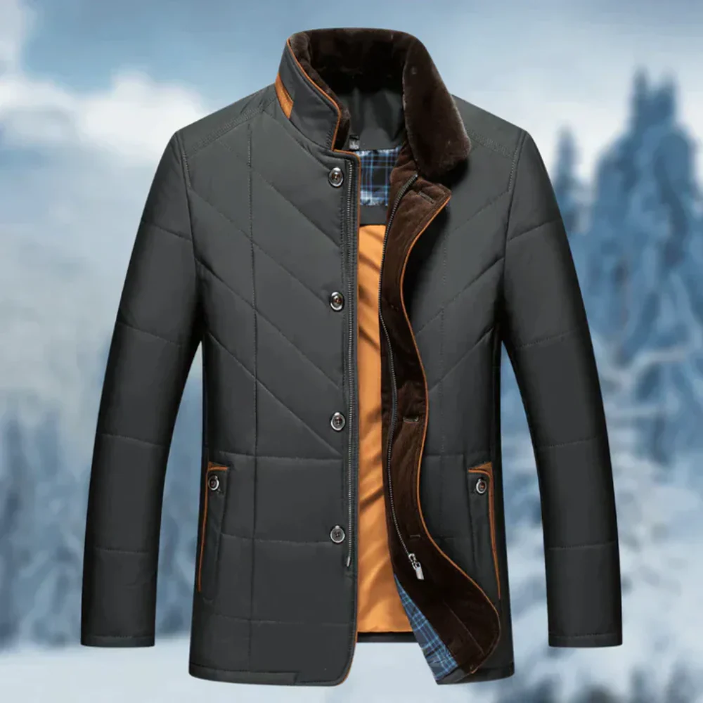 Veste chaude homme col montant manches longues - Image 2