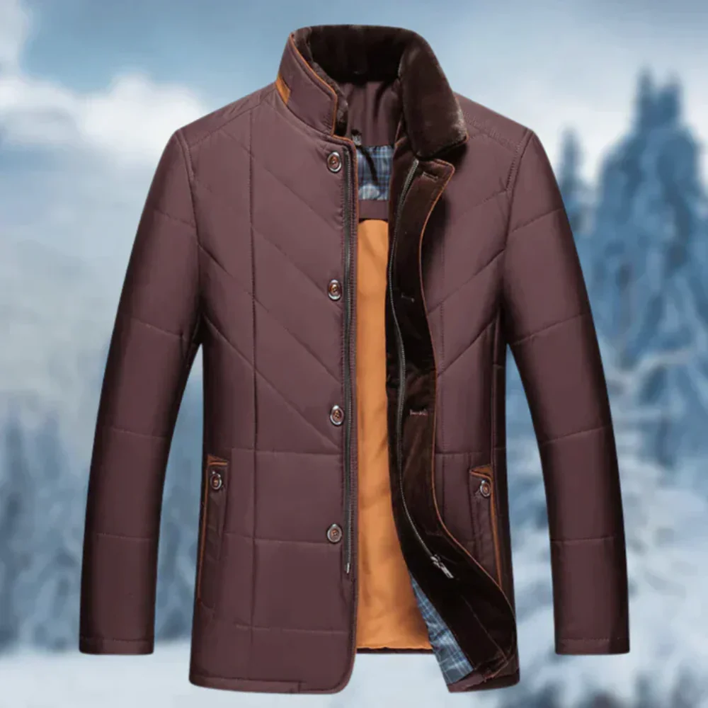 Veste chaude homme col montant manches longues - Image 3
