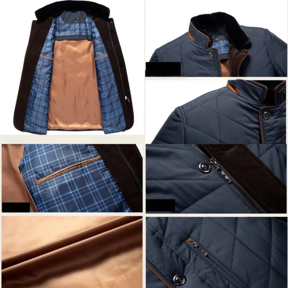 Veste chaude homme col montant manches longues - Image 5