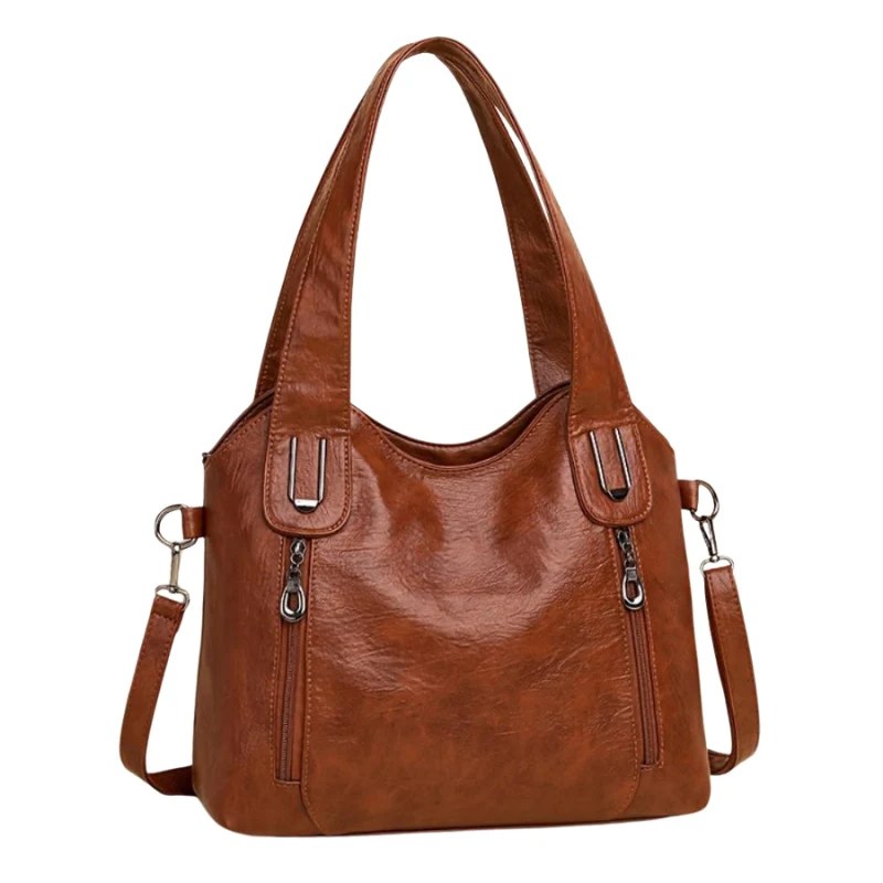 Sac bandoulière avec poches zippées multiples