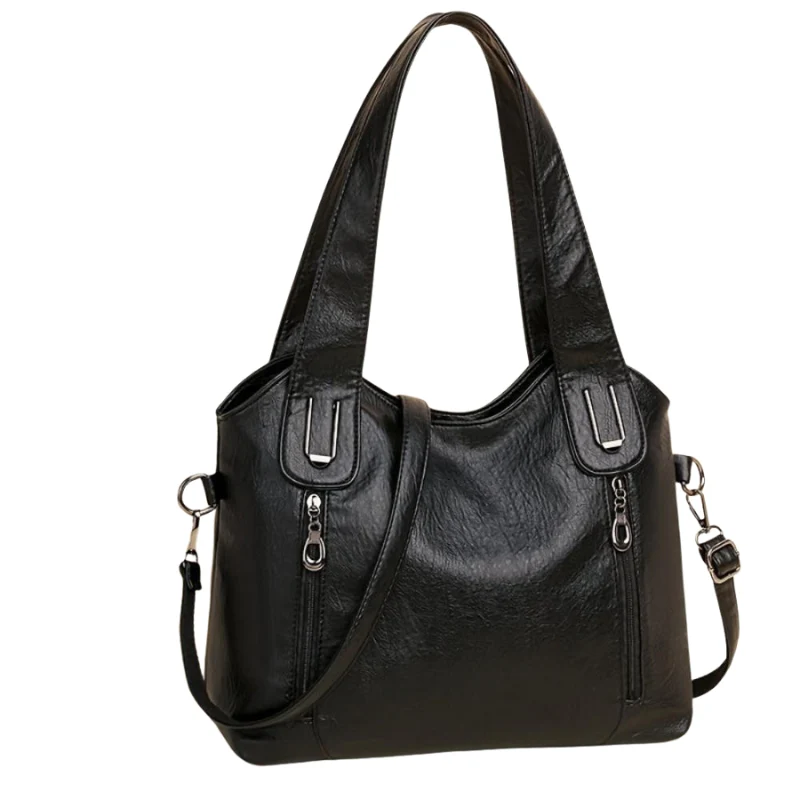 Sac bandoulière avec poches zippées multiples - Image 2