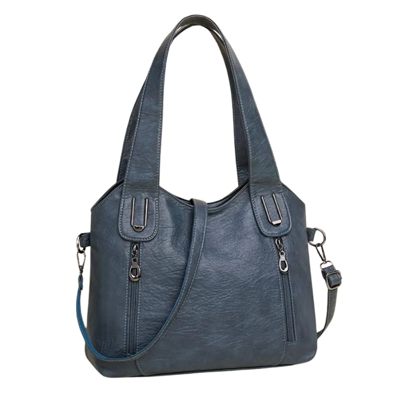 Sac bandoulière avec poches zippées multiples - Image 4