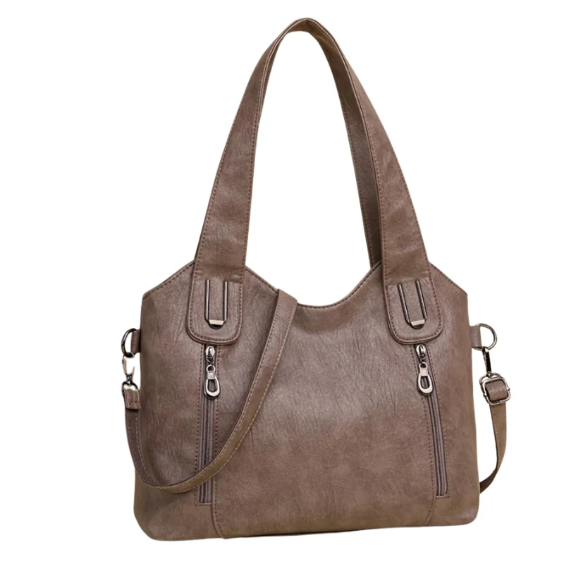 Sac bandoulière avec poches zippées multiples - Image 5