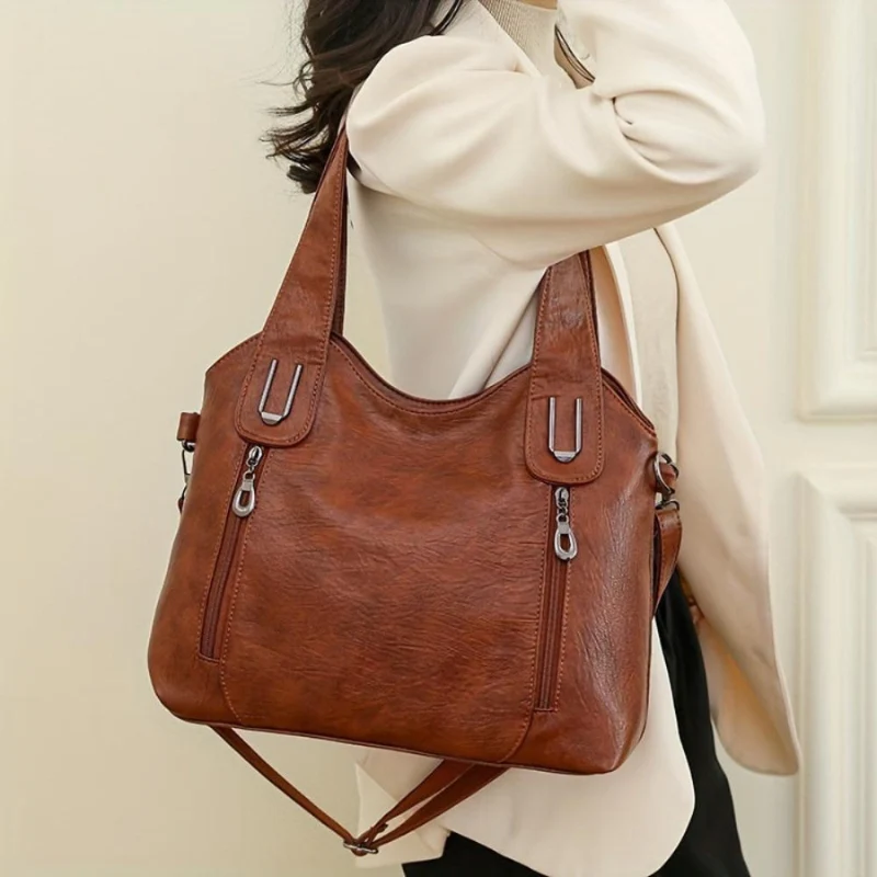 Sac bandoulière avec poches zippées multiples - Image 6