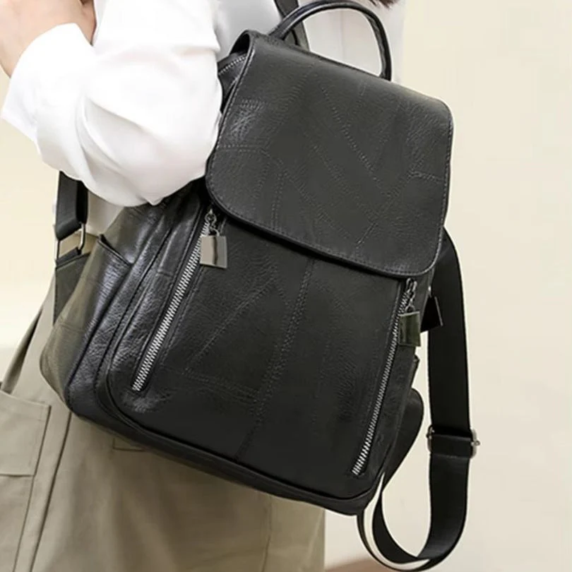 Louna – Sac à dos grande capacité avec fermeture éclair et poignée supérieure - Image 4