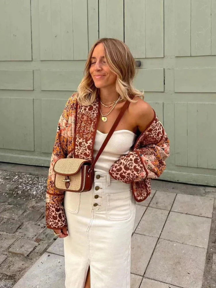 Veste vintage à carreaux doux pour un style sans effort - Image 2